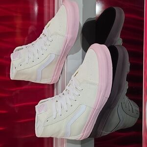 Vans Sk8-Hi Tapered – White / Light Pink Sole Multiple Sizes Available